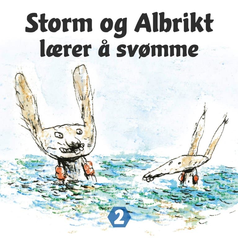 Omslag Storm og Albrikt lærer å svømme av Thomas Framnes (Lydbok)
