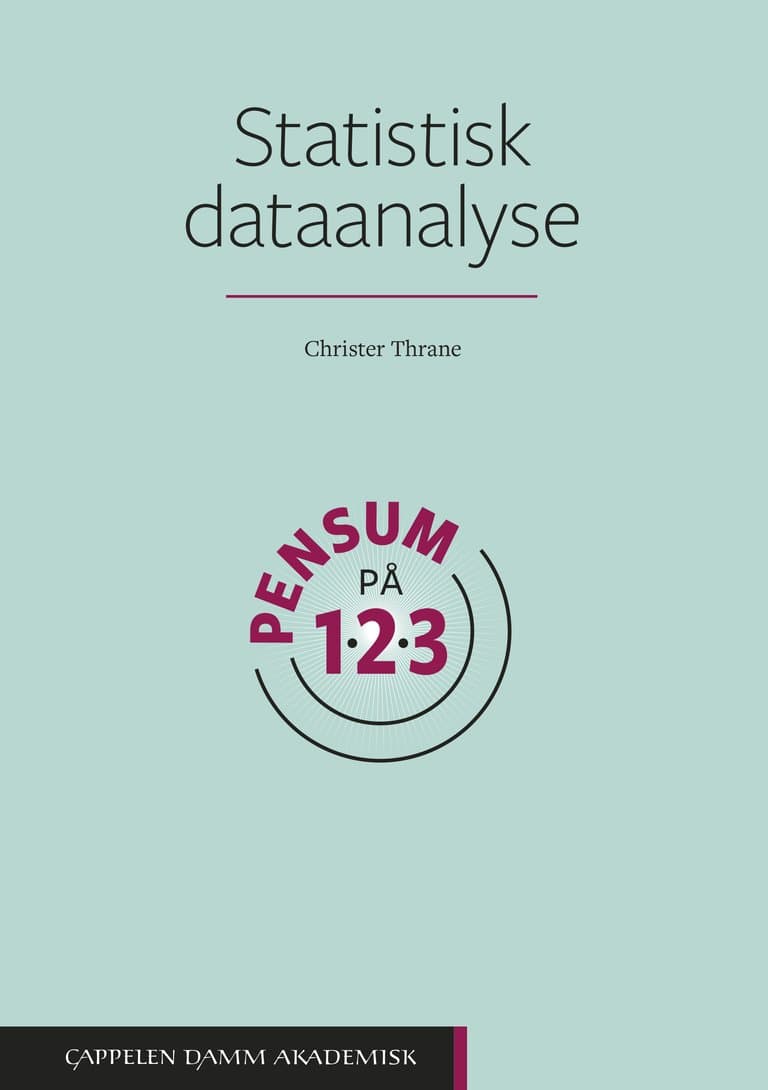 Omslag Statistisk dataanalyse på 1-2-3 av Christer Thrane (Ebok)