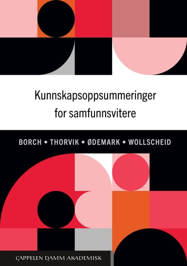 Omslag av "Kunnskapsoppsummeringer for samfunnsvitere"