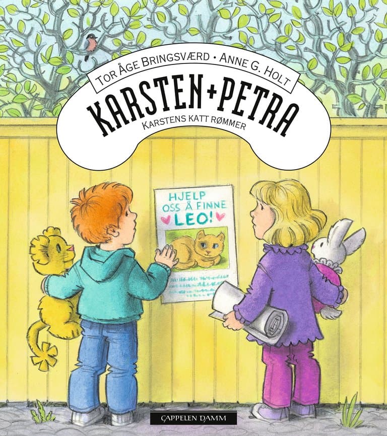 Omslag Karsten og Petra - Karstens katt rømmer av Tor Åge Bringsværd (Innbundet)