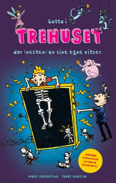 Omslag av "Gutta i trehuset dør (nesten) av sine egne vitser"