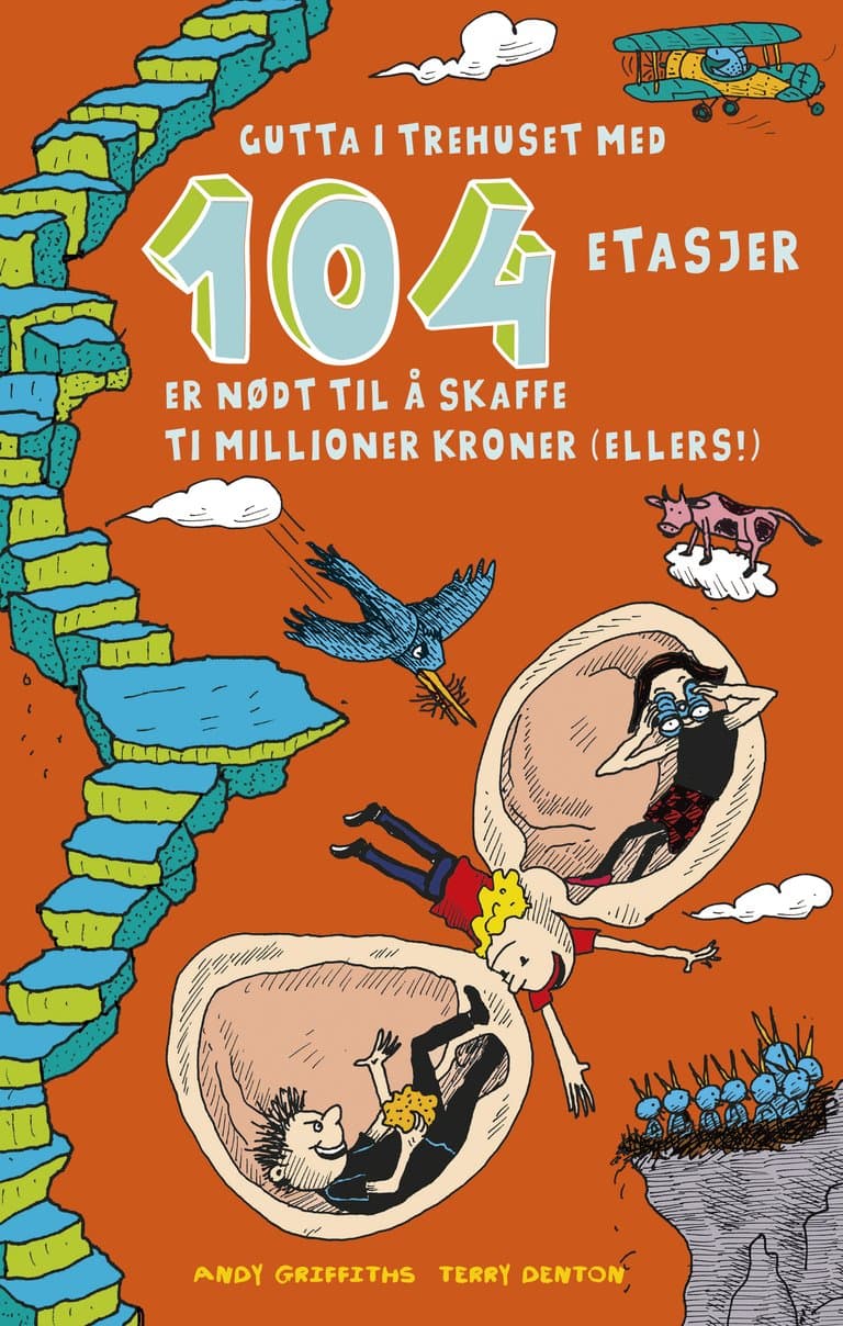 Omslag Gutta i trehuset med 104 etasjer av Andy Griffiths (Heftet)