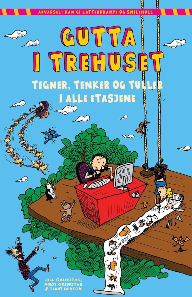 Omslag Gutta i trehuset tegner, tenker og tuller i alle etasjene av Jill Griffiths og Andy Griffiths (Heftet)