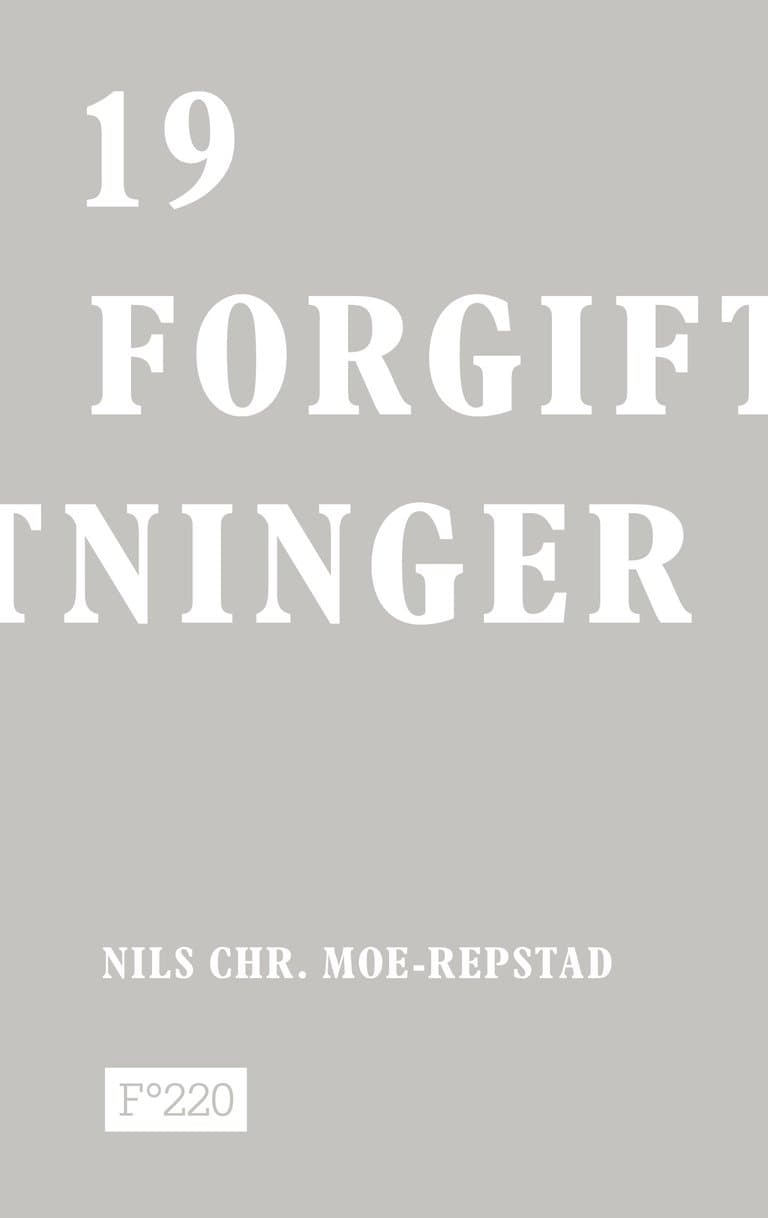 Omslag 19 forgiftninger av Nils Christian Moe-Repstad (Innbundet)