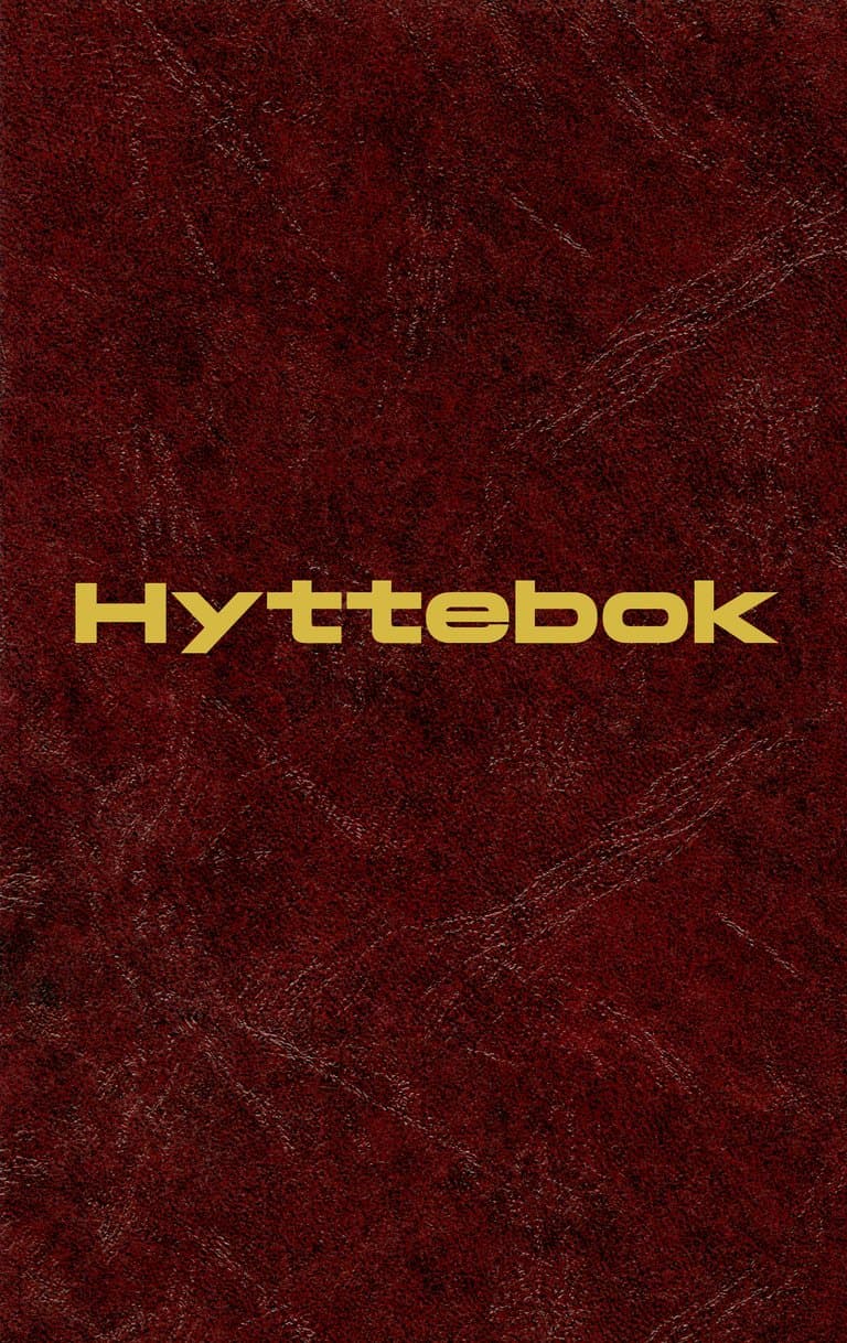 Omslag Hyttebok av Ole-Petter Arneberg (Innbundet)