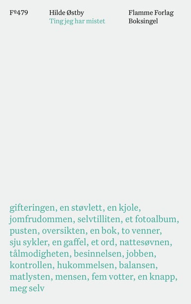 Omslag av "Ting jeg har mistet"
