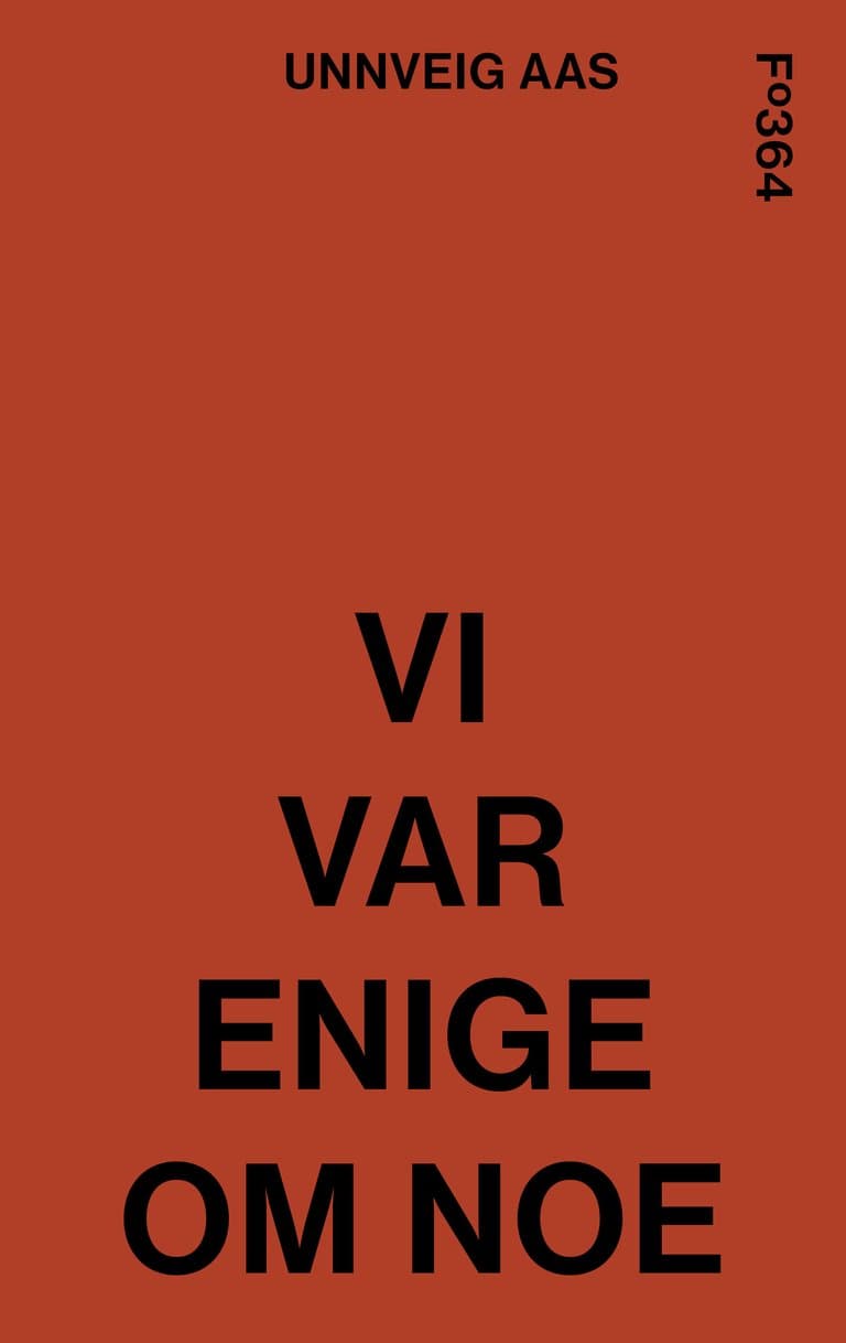 Omslag Vi var enige om noe av Unnveig Aas (Innbundet)