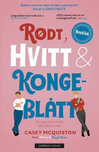 Omslag av "Rødt, hvitt og kongeblått"