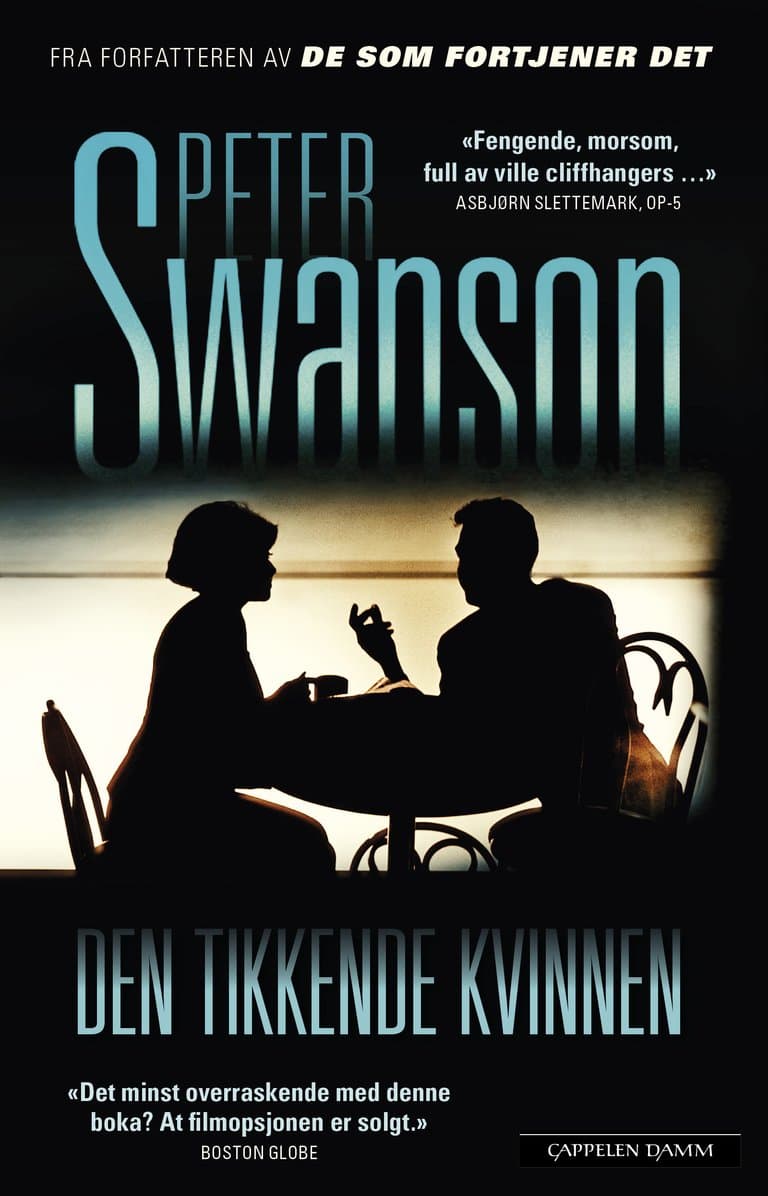 Omslag Den tikkende kvinnen av Swanson, Peter (Innbundet)