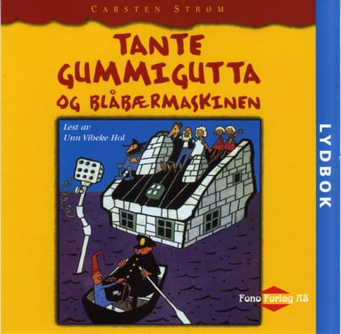 Omslag av "Tante Gummigutta og blåbærmaskinen"