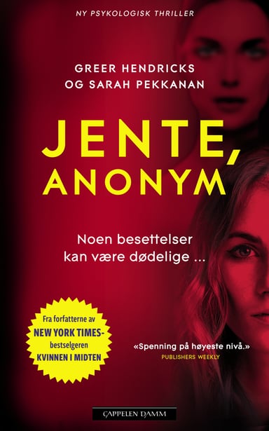 Omslag av "Jente, anonym"