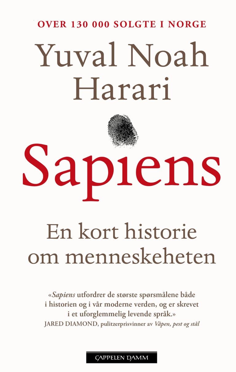 Omslag Sapiens av Yuval Noah Harari (Heftet)