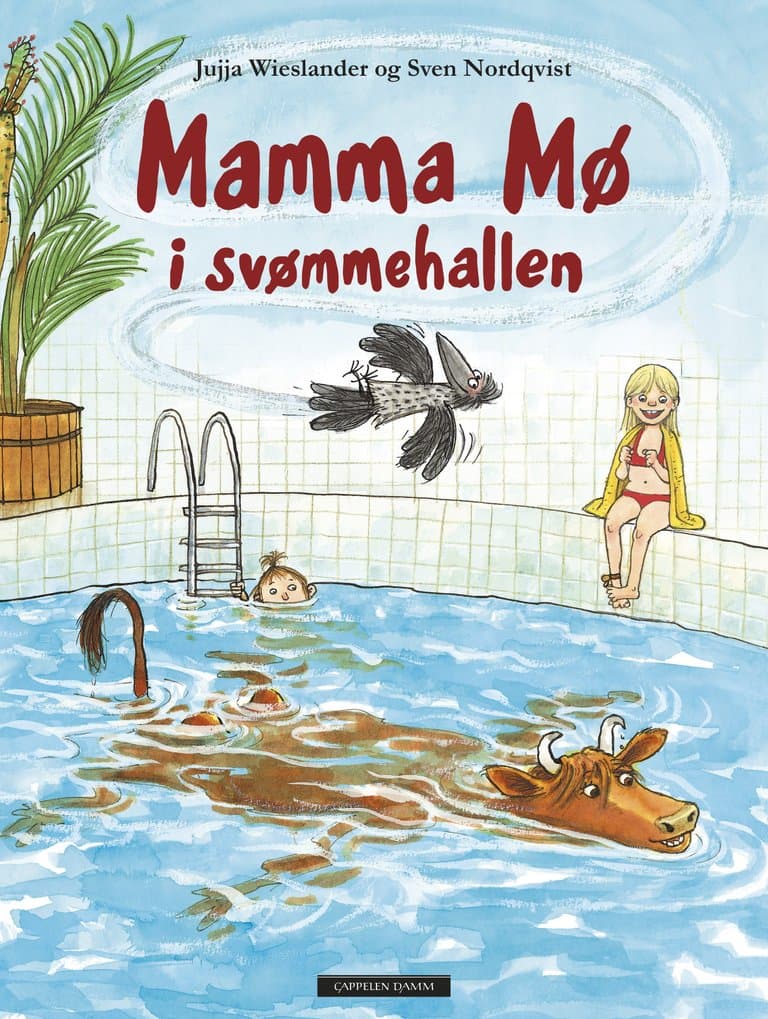 Omslag Mamma Mø i svømmehallen av Jujja Wieslander (Innbundet)