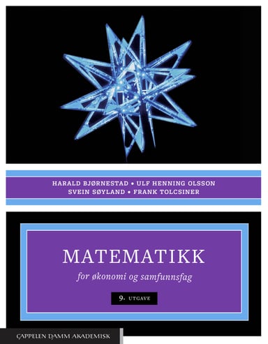 Omslag av "Matematikk for økonomi og samfunnsfag"