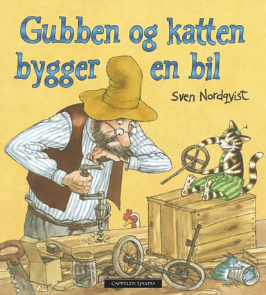 Omslag av "Gubben og katten bygger en bil"