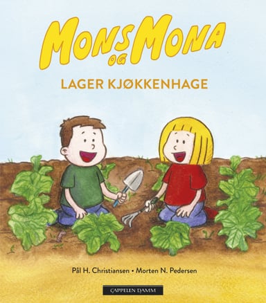 Omslag av "Mons og Mona lager kjøkkenhage"
