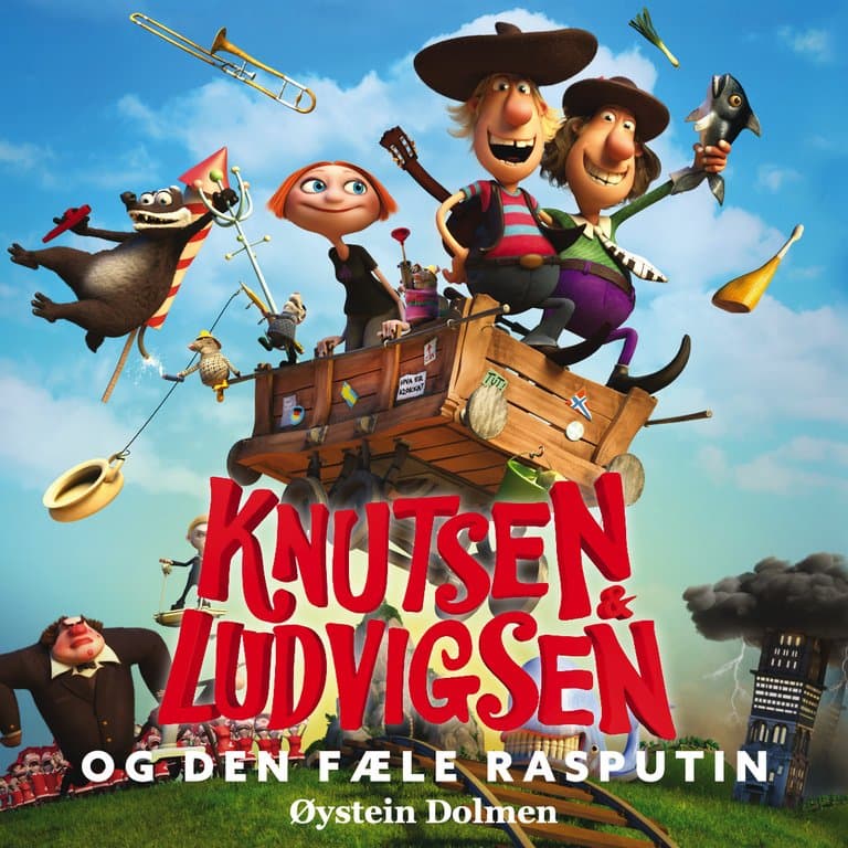 Omslag Knutsen & Ludvigsen og den fæle Rasputin av Øystein Dolmen (Lydbok)