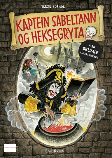 Omslag av "Kaptein Sabeltann og heksegryta"