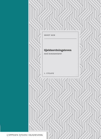 Omslag av "Gjeldsordningsloven"