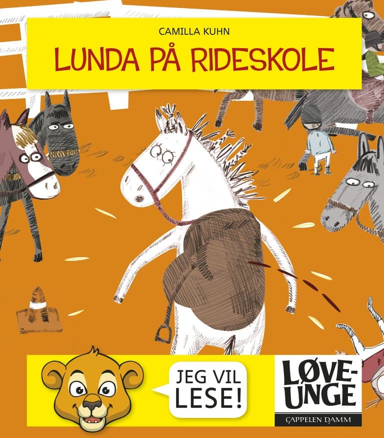 Omslag Løveunge - Lunda på rideskole av Camilla Kuhn (Ebok)