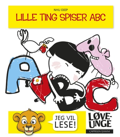 Omslag av "Løveunge - Lille Ting spiser ABC"