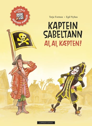 Omslag av "Kaptein Sabeltann – Ai, ai, kæpten! (med grafiske symboler, ASK)"