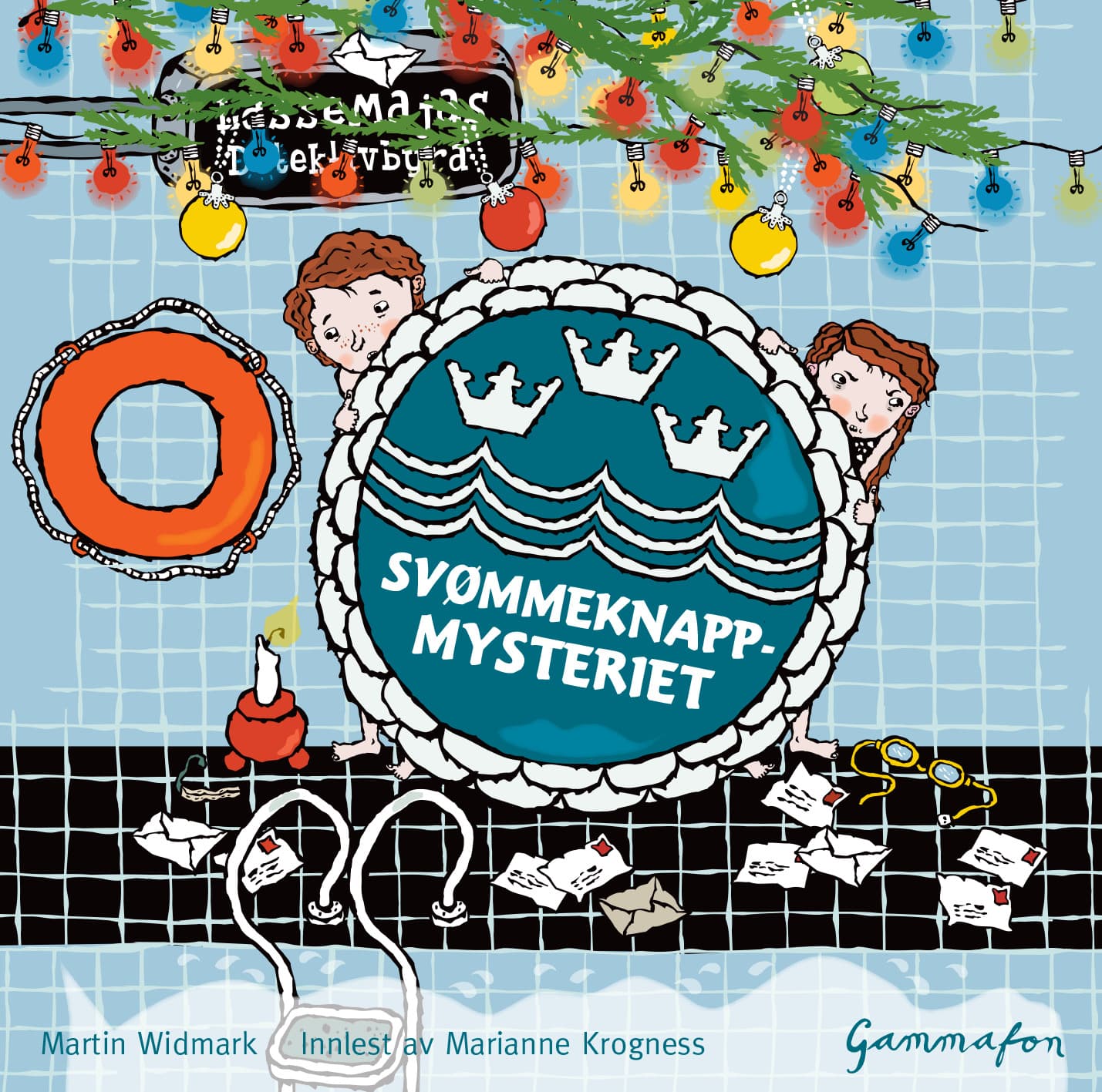 Omslag Svømmeknappmysteriet av Martin Widmark (CD)