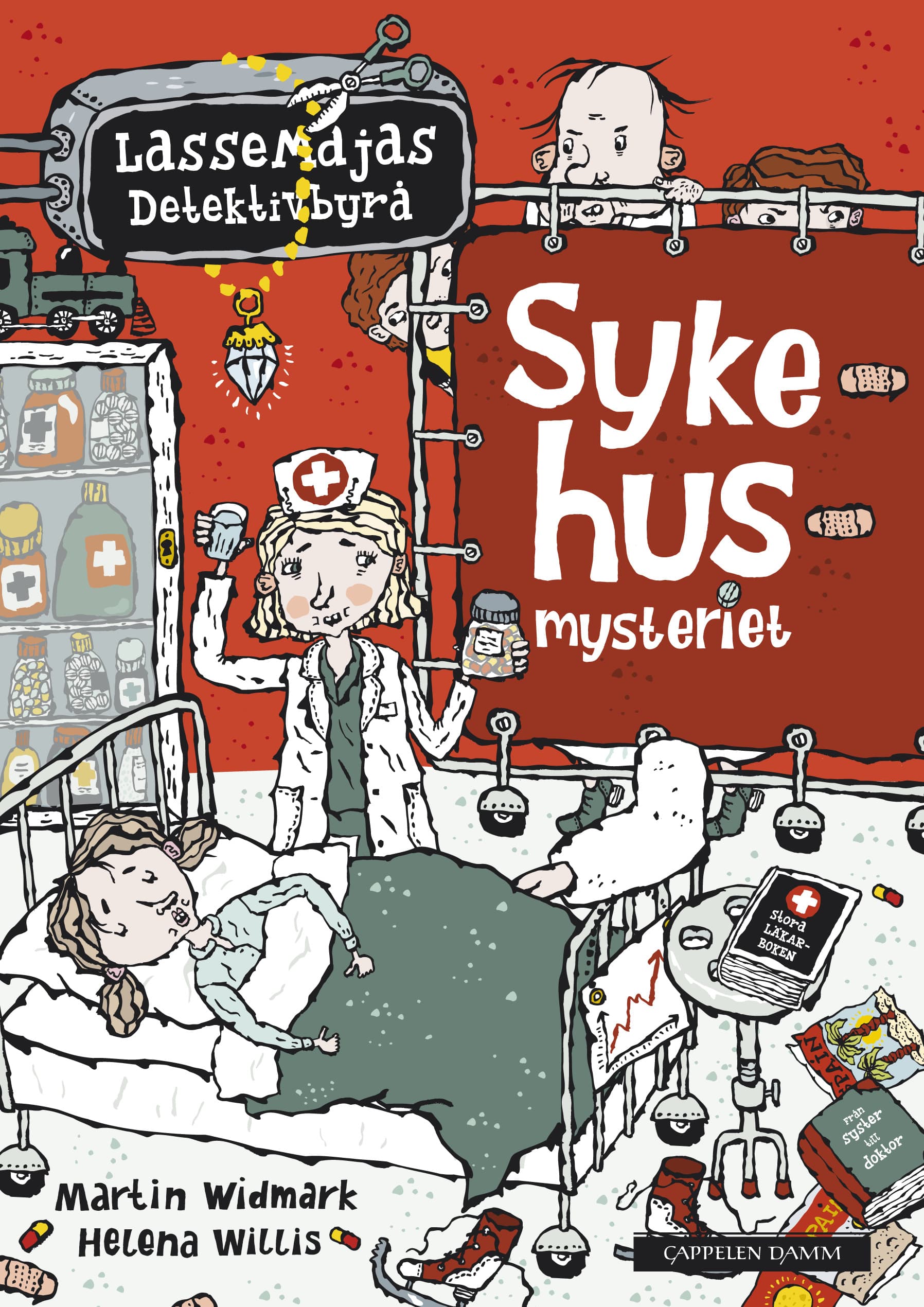 Omslag LasseMaja - Sykehusmysteriet av Martin Widmark (Innbundet)