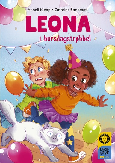Omslag av "Leseløve nivå 2 - Leona i bursdagstrøbbel"
