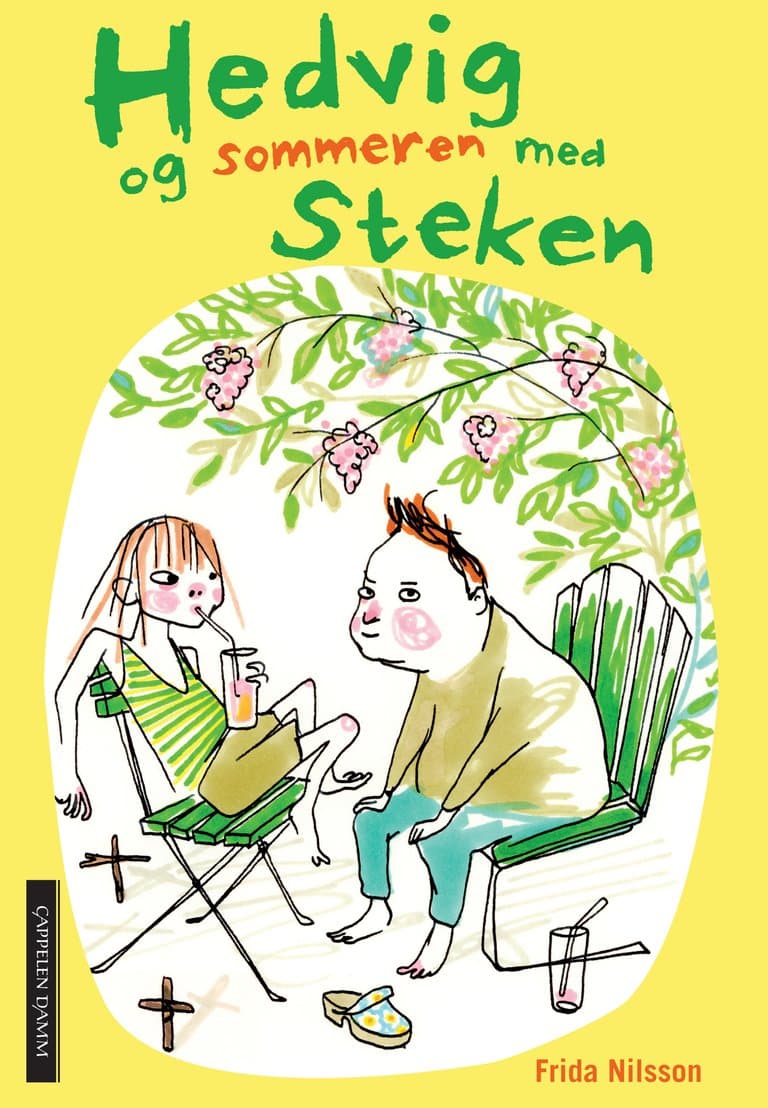 Omslag Hedvig og sommeren med Steken av Frida Nilsson (Innbundet)