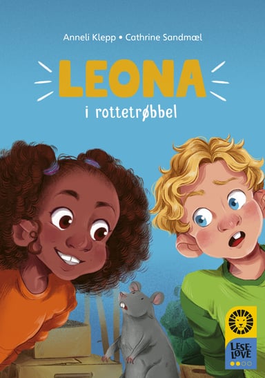 Omslag av "Leseløve nivå 2 - Leona i rottetrøbbel"
