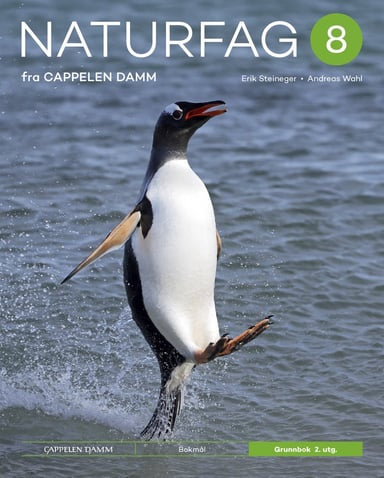 Omslag av "Naturfag 8 fra Cappelen Damm Grunnbok 2. utg."
