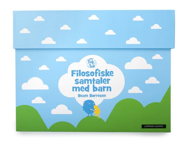 Omslag Toktok Filosofiske samtaler med barn av Beate Børresen (Eske)