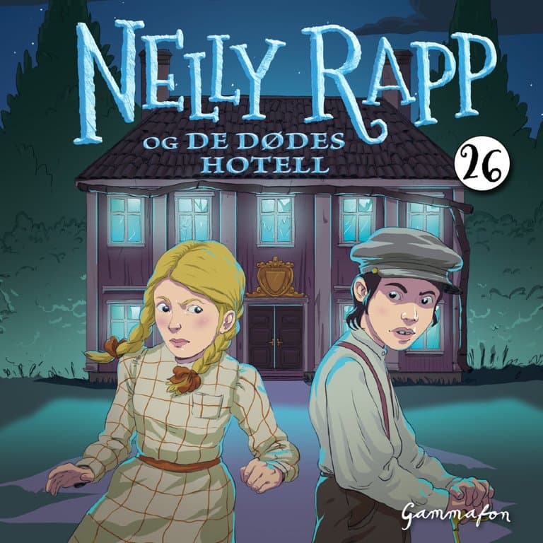 Omslag Nelly Rapp og de dødes hotell av Martin Widmark (Lydbok)