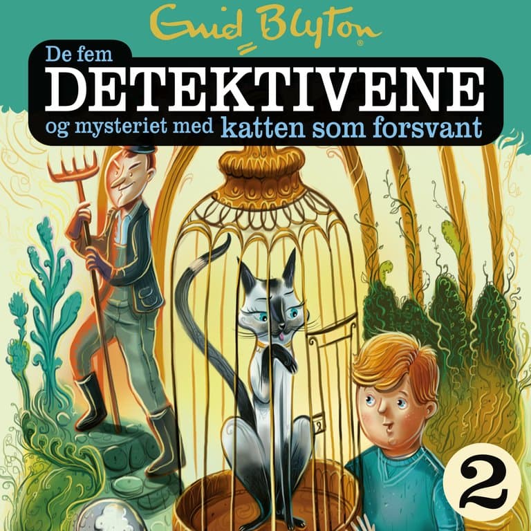 Omslag De fem detektivene og mysteriet med katten som forsvant av Enid Blyton (Lydbok)