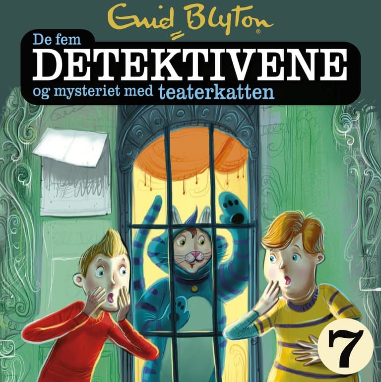 Omslag De fem detektivene og mysteriet med teaterkatten av Enid Blyton (Lydbok)