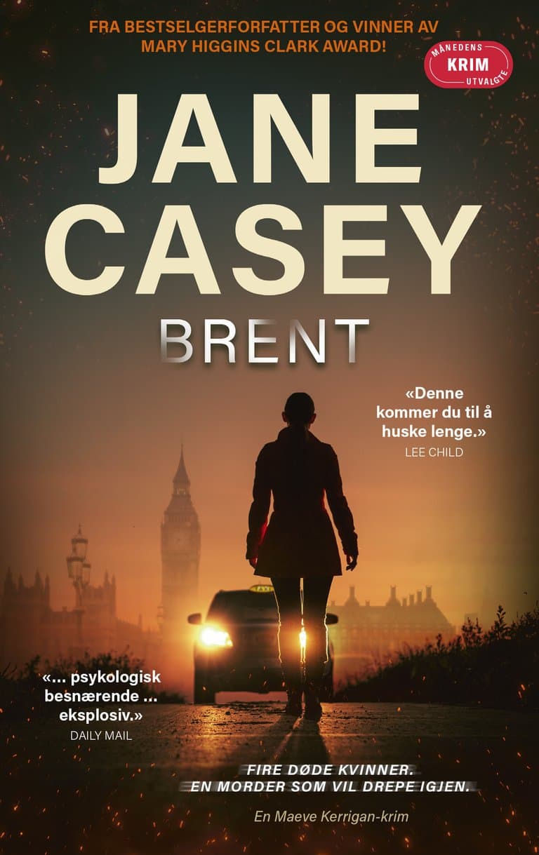 Omslag Brent av Jane Casey (Heftet)