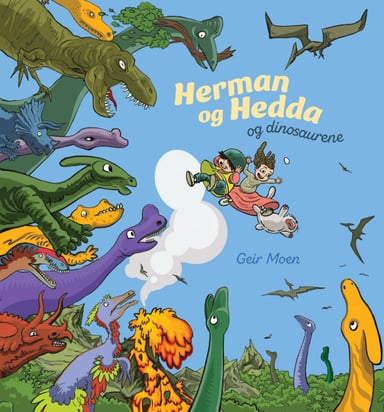 Omslag av "Herman og Hedda og dinosaurene"