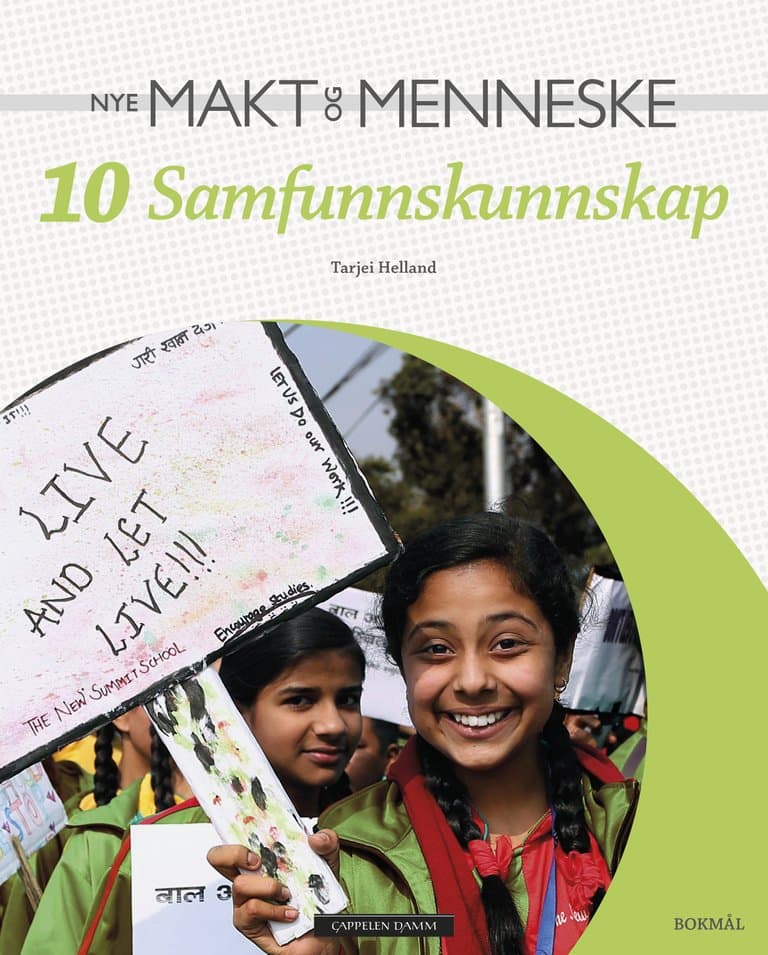 Omslag Nye Makt og Menneske 10 Samfunnskunnskap av Tarjei Helland (Fleksibind)