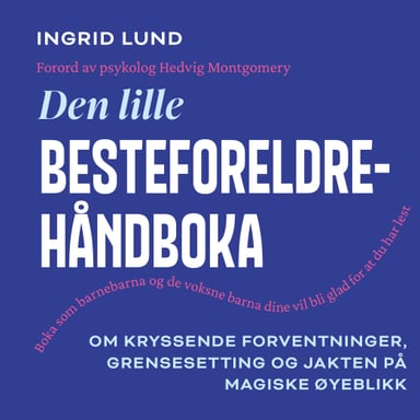 Omslag av "Den lille besteforeldrehåndboka– om kryssende forventninger, grensesetting og jakten på magiske øyeblikk"
