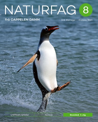Omslag av "Naturfag 8 frå Cappelen Damm Grunnbok 2. utg."