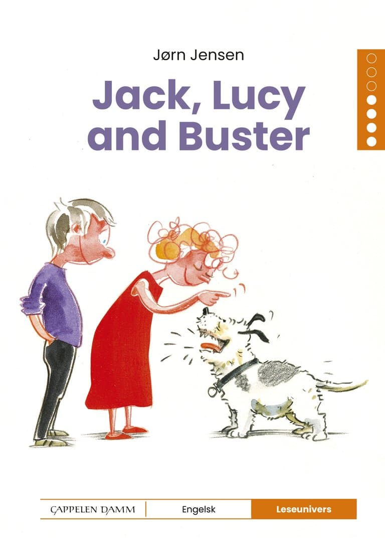 Omslag Leseunivers Engelsk 4: Jack, Lucy and Buster av Jørn Jensen (Innbundet)