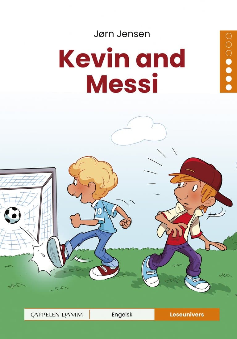 Omslag Leseunivers Engelsk 4: Kevin and Messi av Jørn Jensen (Innbundet)