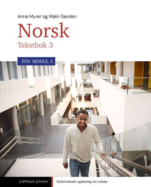 Omslag FOV Norsk 3 Tekstbok av Anna Myrer og Malin Sanden (Heftet)