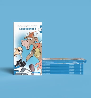Omslag av "Leseteater 1 – 10 stykk Leseunivers frå Cappelen Damm"